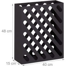 Helloshop26 - Grand porte-parapluie rectangulaire design acier noir