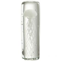 Le Monde Des Animaux - Grand Presse papier Méduse en verre 18.5 cm - blanc