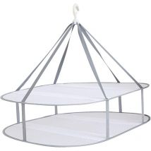Grand séchoir à pulls suspendu Séchoir pliable à 2 niveaux adapté aux pulls, aux vêtements délicats et aux maillots de bain