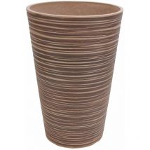 Grand vase de gros tondo grand jardin en fibre d'argile Ø41x60 cm zinnia BurlyWood - BurlyWood