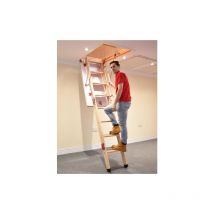 Bps Access Solutions - Grand Wooden Loft Ladder, Size 1380mm x 700mm