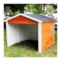 Le Poisson Qui Jardine - Grande Cabane, carport ou garage pour robot tondeuse. En bois - Brun