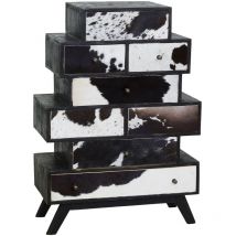 Aubry Gaspard - Grande commode Zigzag Vache noire