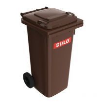 Pattumiera grande 120l hdpe marrone mobile, secondo en 840 Sulo