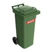 Grande bidone della spazzatura 80l hdpe verde, mobile secondo en 840 Sulo su