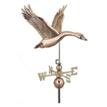 Grande girouette en cuivre Oie en vol