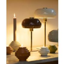 Millumine - Grande lampe à poser crème et doré Surin