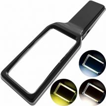 10moons - Grande loupe 4x avec [16 led anti - éblouissantes et entièrement réglables] - 3 modes d'éclairage - la meilleure loupe de protection