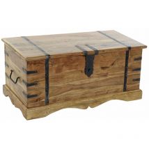 Wadiga - Coffre dkd Home Decor Acacia colonial naturel 90 x 40 x 40 cm