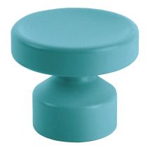 Grande patère concave à clipser sur fixation - Décor : Bleu canard L'attachante