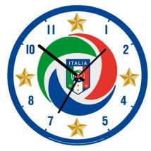 Horloge – Pendule ronde FIGC – 30 cm – Métal et verre – Forme, Largeur, Matières, Hauteur, Longueur