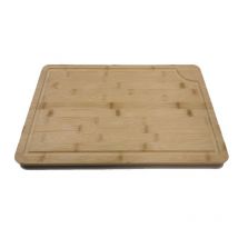 Grande Planche à découper en bambou massif avec rainure à jus - planche à découper bois de 45x30x2 cm - planche en bois pour la