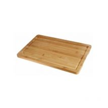 Grande Planche à découper en bambou massif avec rainure à jus - planche à découper bois de 45x30x2 cm - planche en bois pour la