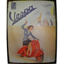 Grande Plaque métal de collection Vespa Piaggio