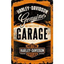 Plaque décorative en métal en relief 40 x 60 cm Harley Davidson Garage