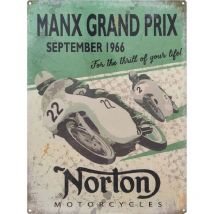 Grande Plaque métallique Norton