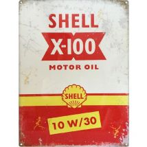 Grande Plaque métallique Shell – Décoration murale – Métal – 30 x 40 cm