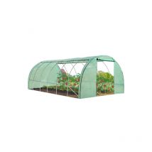 Idmarket - Serre tunnel de jardin 4 saisons 18M² verte gamme maraîchère crimée 6x3M