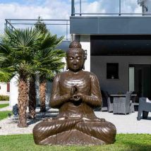 Grande Statue 2 M Bouddha Assis En Fibre De Verre Position Chakra