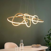 Kosilum - Grande suspension dorée led ultra design - Marilia