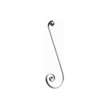 Volute en s inégale coupe droite - Hauteur 1250mm Largeur 350mm Plat lisse 40x8mm - Fer forgé - à souder Deco Fer Forge