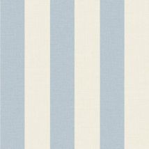 Grandeco - Maison Striped Blue White Wallpaper Textured Paste The Wall Vinyl