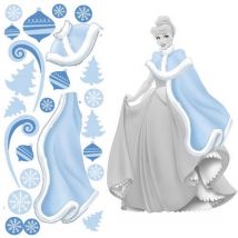 Grands stickers muraux hiver pour sticker Cendrillon