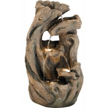 Elbrus Wasserspiel, inkl. Pumpe und LED-Beleuchtung 58x32x28 cm - Granimex