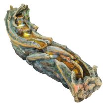 Granimex Hedao Polystone Bachlauf 2-teilig Mit Pumpe Und Led Springbrunnen Gartenbrunnen 200x52x70 C