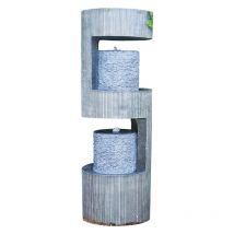 Kaito Polystone Wassersäule mit Pumpe und LED-Beleuchtung Wasserspiel 120x41x41 cm - Granimex