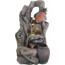 Nanda Wasserspiel, inkl. Pumpe und LED-Beleuchtung 50x29x22 cm - Granimex