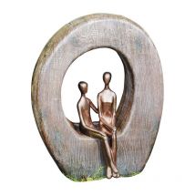 Paris und Helena Polystone Wasserfall mit Pumpe und LED-Beleuchtung Wasserspiel 60x50x25 cm - Granimex