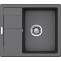 Granitspüle Victory S580.60 - Hellgrau, ab 45er Unterschrank, 580 x 500 mm