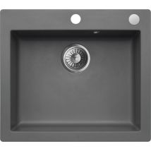 Granitspüle Spülbecken Küchenspüle Moonlight Grey 57x50 Cm Mojito 60 Einbauspüle Hochwertige Qualität Kratzfest Und Elegant Inkl Siphon