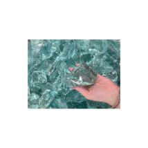 Granulati di Vetro Azzurro decorazione Giardino Vasi pietre 5-10 cm sacchi da 5 kg effetto cristallo