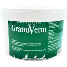 Finca Casarejo - Granuverm Prevención De Vermes En Patos, Gallinas, Etc. Desparasitación Interna Producto Granulado 100% Natural 5 Kg