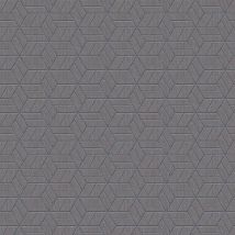 Profhome - Graphic wallpaper wall 369202 non-woven wallpaper slightly textured with graphical pattern glittering grey silver 5.33 m2 (57 ft2) - grey