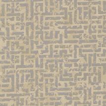 Profhome - Graphic wallpaper wall 386952 non-woven wallpaper textured with geometric shapes glittering brown silver beige gold 5.33 m2 (57 ft2)