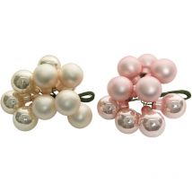 Grappolo decorativo di Natale rosa e rosa tenue colori assortiti ø2 cm