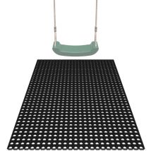 Outdoor Toys - Grass Protection Rubber Matting 1 x 1.5M For Garden Play Equipment + 4 Pegs