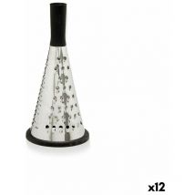 Kinvara Râpe Noir Argent Acier inoxydable ABS TPR 11.5 x 24.5 x 11.5 cm (12 pièces)