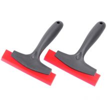 Grattoir à neige en caoutchouc 2 pièces Pelle à neige Grattoir à neige pour voiture Pelle à glace de protection en verre Nettoyeur à neige