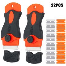 Grattoir pour Plaque Vitrocéramique avec Poignée Souple - Lames Métalliques (10 pièces)