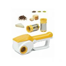 Trade Shop Traesio - Grattugia elettrica ricaricabile doppio rullo per formaggio cucina casa HM-6112