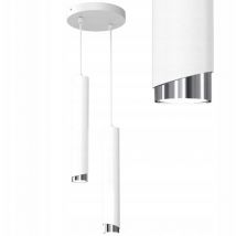 Gratuit. Lampe à suspension tube Gu10, surplomb, blanc, chrome, Ewilight BEVEL