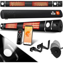 Kesser - Riscaldatore radiante a infrarossi 3000W ir Gastro Bar con luce led Riscaldatore da patio con WiFi e telecomando incl. copertura protettiva