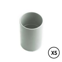 Graue Muffe ø 16 mm, 5 Stück, Hochwertige Verbindung für starre Rohre, Langlebig und diskret