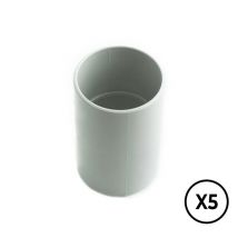 Famatel Muffe grau 5 Stück ø 20 mm Ideal für starre Rohre Professionelle Verbindung Hochwertiges Zubehör