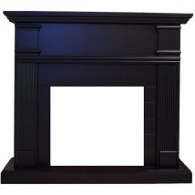 Tiefschwarze Kamineinfassung Cm 102,2x114x28,2 Sined Cornice Camino Caldera Nero