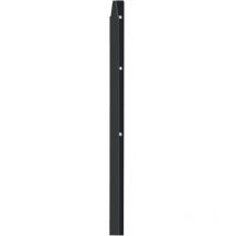 Centrale Brico Grauer Pfahl 100 cm – Kunststoffbeschichteter Stahl – 3 cm Breite – 3 cm Tiefe – 4 Löcher – 1,3 kg